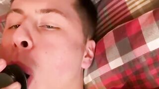 Anal Play With Sex Toy - Young Guy Explores His Ass For The First Time