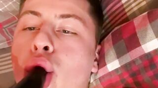 Anal Play With Sex Toy - Young Guy Explores His Ass For The First Time