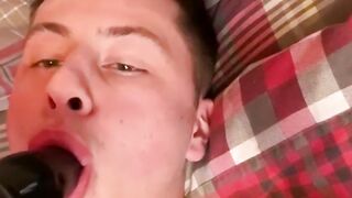 Anal Play With Sex Toy - Young Guy Explores His Ass For The First Time