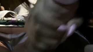 Slutty Wife Gives Sloppy Car Blow Job & HandJob - POV