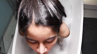 Thick-Assed Trans Girl Sucks And Fingers Her Ass In Home Blow Job