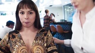 Scarlet-Rose & Dakota-Quinn - Threesome Dining Experience" or "Three's A Charm! Threeway with Scarlett Rose And Dakota Quinnee