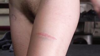 Blondie Bondage Babe Gets Caned And Ass-Taped For Her Birthday Surprise