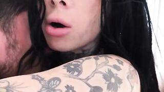 Inked MILF Megan Inky's Deepthroat Blowjob Gangbang Orgy