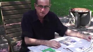 Senior Citizen Fucks Young Bimbo Outdoors