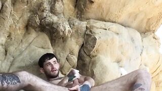 Pale Twinks Solo Masturbation - Close-up View of His Big Load
