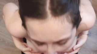 French Teen Sucks Huge Dick in POV