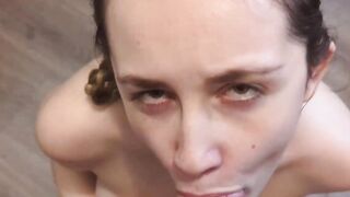 French Teen Sucks Huge Dick in POV
