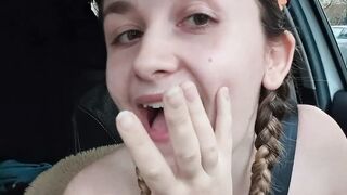 French Teen Sucks Huge Dick in POV