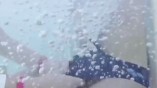 Teens Gone Wild! Poolside Blowjob with Older Man by Young Student