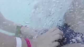 Teens Gone Wild! Poolside Blowjob with Older Man by Young Student