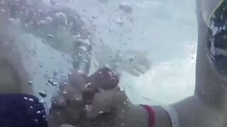 Teens Gone Wild! Poolside Blowjob with Older Man by Young Student