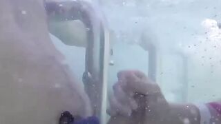 Teens Gone Wild! Poolside Blowjob with Older Man by Young Student