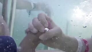 Teens Gone Wild! Poolside Blowjob with Older Man by Young Student