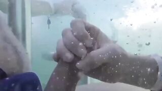 Teens Gone Wild! Poolside Blowjob with Older Man by Young Student