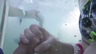 Teens Gone Wild! Poolside Blowjob with Older Man by Young Student