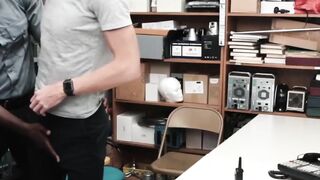 White Pervert Gets Raw Anal Rough Sex With Black Cop