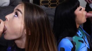 BecA & Dell A - Step-Sisters Share Their Stepbrother's Dick
