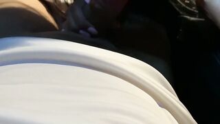 Point-Of View" - Horny Girl Blows Huge Dick In Car With A Twist (Pov)