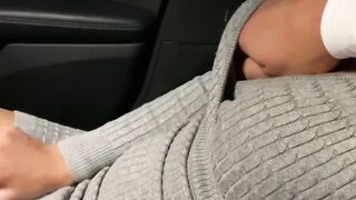 Point-Of View" - Horny Girl Blows Huge Dick In Car With A Twist (Pov)