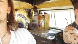 Bareback Threesome Action - Spitting on Dick & Anal Sex with Older Man