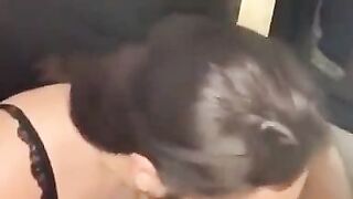 Black-Haired Beauty With Stunning Eyes Enjoys A Rough Black Dick