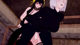 Фута Йор и Фута Фиона трахают друг друга. Spy × Family 1 серия