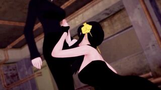 Фута Йор и Фута Фиона трахают друг друга. Spy × Family 1 серия