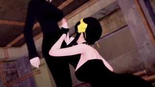 Фута Йор и Фута Фиона трахают друг друга. Spy × Family 1 серия