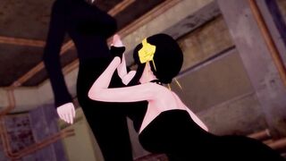 Фута Йор и Фута Фиона трахают друг друга. Spy × Family 1 серия