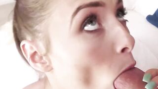 Blondie Babe Kyler Quinn Gives Sloppy Deepthroat & Intense Hardcore Sex
