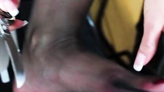 Foot Worship Goddess - Mistress Dominates Her Slavery With Feet And Toes