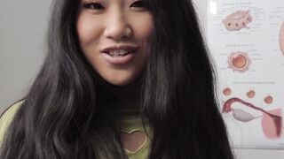 Asian coed Alona Bloom gets her tight pussy pounded hard in lesson