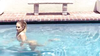 Sydney Cole's Pool Side Sex Adventure - Step-Daughter Fucks Stepdaddy In Private