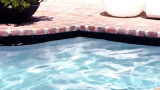 Sydney Cole's Pool Side Sex Adventure - Step-Daughter Fucks Stepdaddy In Private