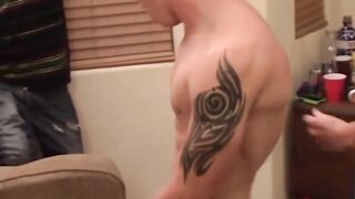 Fraternity House Orgy - College Boys Pound A Slim Twink's Ass