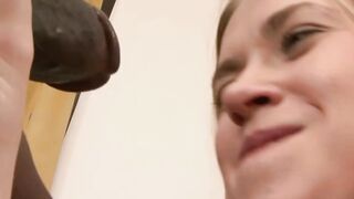 Blonde Babes Share Big Black Monster Dick in Hardcore Threesome