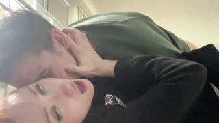 Hot MILF Gives Blowjob to Hunk in Black Lingerie - French Amateur