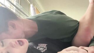 Hot MILF Gives Blowjob to Hunk in Black Lingerie - French Amateur