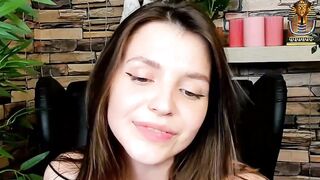 Brown-Haired Babe Masturbates in Front of Camera