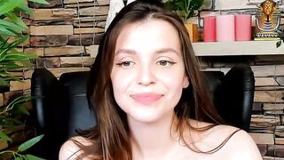Brown-Haired Babe Masturbates in Front of Camera