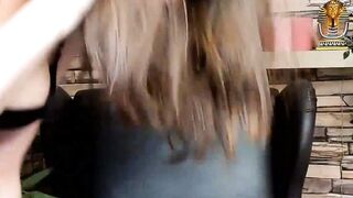 Brown-Haired Babe Masturbates in Front of Camera