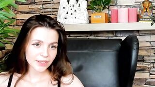 Brown-Haired Babe Masturbates in Front of Camera