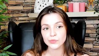 Brown-Haired Babe Masturbates in Front of Camera