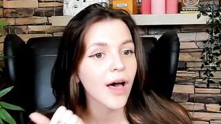 Brown-Haired Babe Masturbates in Front of Camera