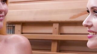 Steamy Sauna Sex - Hot Blonde Babe Isaiah Dolly & Redhead Beauty Una Faye Share Intense Passion
