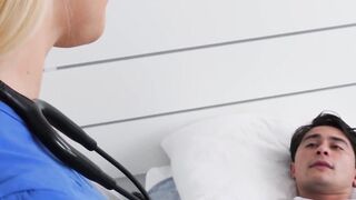 Naughty Nurse Vanessa Cages Riding Big Dick Of Patient - POV Blowjob & Creampie