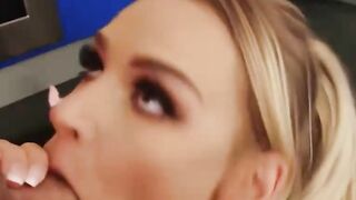 Ramon Nomad's Big Sausage Gets A Deepthroat Blowjob From His Brunette GF