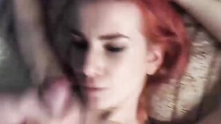 Redheaded Teen's First Time Gets Facial After Intense Blow Job And Hardcore Sex