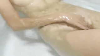 Teen Bubble Bath Blowjob - Petite Teens Riding Big Dick in Bathtub
